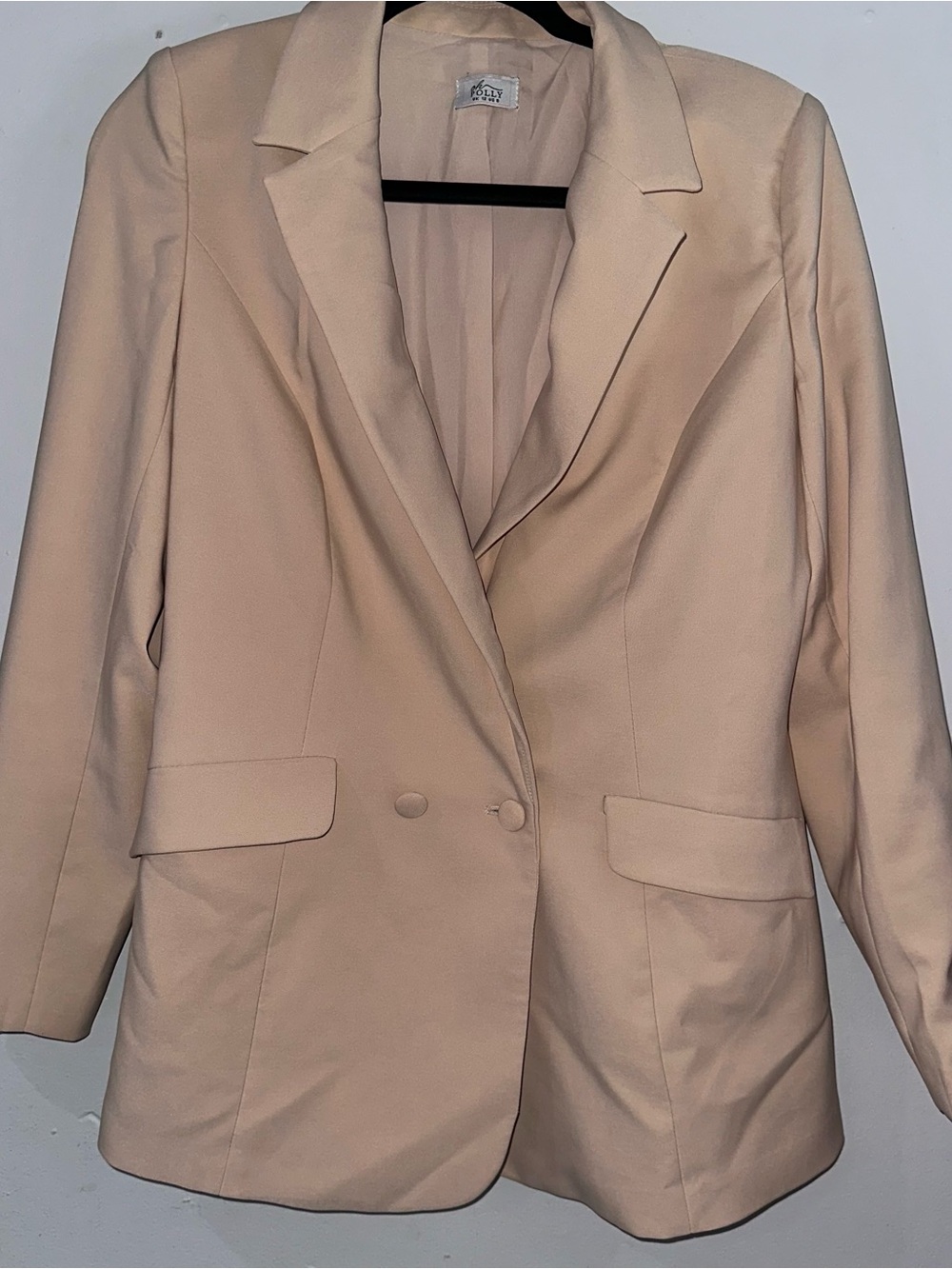 Oh Polly Elegant Women's Blazer Jacket - Cream